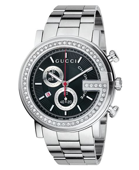 gucci watches for men amazon|men's gucci watch diamond bezel.